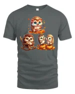 Adventure Mouse T-Shirt - Cute Explorer Cartoon Tee - gray t-shirt on white background