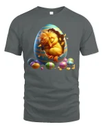 Cool Hedgehog T-Shirt - Funny Colorful Style Tee - gray t-shirt on white background