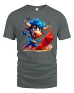 Savage Shark T-Shirt - Fierce Ocean Predator Graphic Tee - gray t-shirt on white background