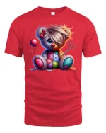 Angry Beaver T-Shirt - Funny Cartoon Animal Art Tee - red t-shirt on white background