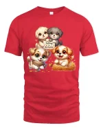 Grumpy Cat T-Shirt - Funny Angry Kitty Attitude Tee - red t-shirt on white background