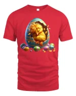 Cool Hedgehog T-Shirt - Funny Colorful Style Tee - red t-shirt on white background