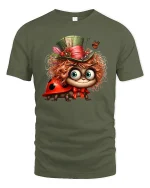 Puppy and Kitten T-Shirt - Cute Animal Lover Gift Tee - military green t-shirt on white background