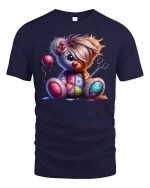 Angry Beaver T-Shirt - Funny Cartoon Animal Art Tee - navy t-shirt on white background