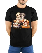 Grumpy Cat T-Shirt - Funny Angry Kitty Attitude Tee - model wearing black tee with hands behind back