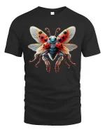 Colorful Ladybug Insect Art Beautiful Nature T-Shirt - black t-shirt on white background