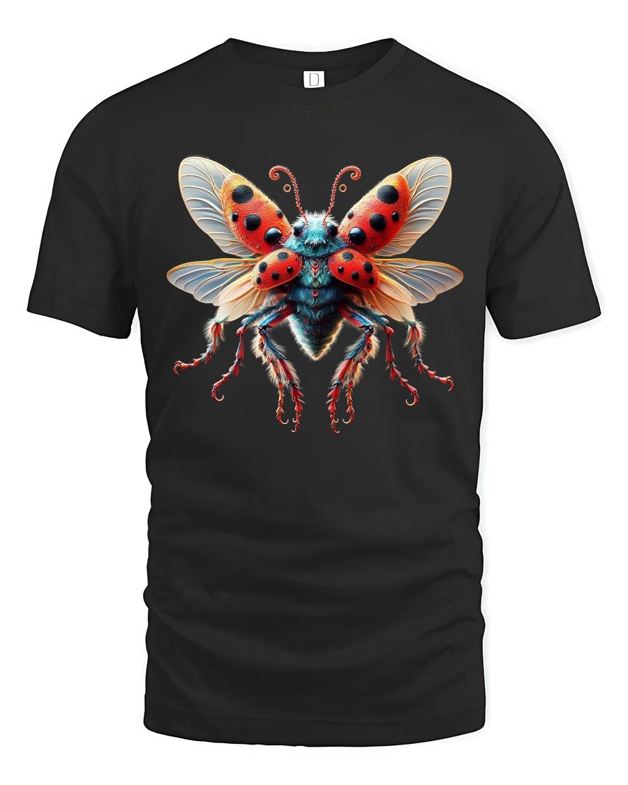 Colorful Ladybug Insect Art Beautiful Nature T-Shirt - 1 Colorful Ladybug Insect Art Beautiful Nature T-Shirt - black t-shirt on white background