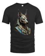 Egyptian Anubis Warrior God Ancient Power T-Shirt - black t-shirt on white background