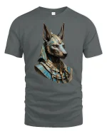 Egyptian Anubis Warrior God Ancient Power T-Shirt - gray t-shirt on white background