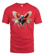 Colorful Ladybug Insect Art Beautiful Nature T-Shirt - red t-shirt on white background
