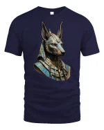 Egyptian Anubis Warrior God Ancient Power T-Shirt - navy t-shirt on white background