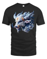Ice Horn Beast Mythic Power Spirit T-Shirt - black t-shirt on white background