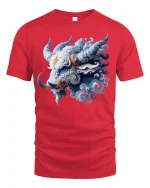 Ice Horn Beast Mythic Power Spirit T-Shirt - red t-shirt on white background