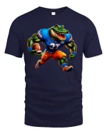 Fierce Gator Football Power Player T-Shirt - navy t-shirt on white background