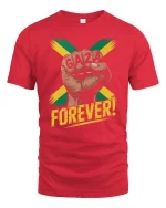 Gaza Forever Power Fist T-Shirt - red t-shirt on white background
