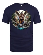 Guardian Spirit and Tigers Mythic T-Shirt - navy t-shirt on white background