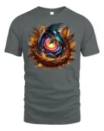 Dragon Egg T-Shirt Cosmic Fantasy Galaxy Nest Tee - gray t-shirt on white background