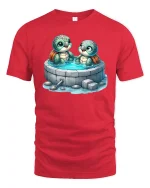 Cute Turtle Friends T-Shirt Adorable Sea Turtle Tee - red t-shirt on white background