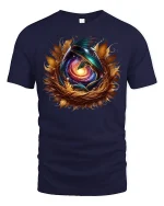 Dragon Egg T-Shirt Cosmic Fantasy Galaxy Nest Tee - navy t-shirt on white background