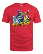 Risk Taker Street Style Graffiti Urban Cool T-Shirt - red t-shirt on white background