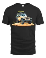 Adventure Off-Road Explorer Rover Jeep T-Shirt - black t-shirt on white background