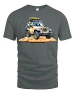 Adventure Off-Road Explorer Rover Jeep T-Shirt - gray t-shirt on white background