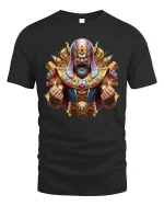 Epic Pharaoh Warrior Power Tee for Bold Myth Lovers - black t-shirt on white background