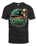 Graffiti Green Basketball Tee Cool Urban Sports Art Tshirt - black t-shirt on white background