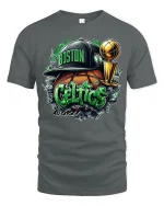 Graffiti Green Basketball Tee Cool Urban Sports Art Tshirt - gray t-shirt on white background