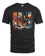 Basketball Game Day Tee for Hoopers and Fans - black t-shirt on white background