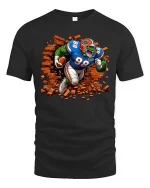 Fierce Gator Football Tee for Game Day Power - black t-shirt on white background