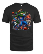 Gator Power Sports Tee for Baseball Football Fans - black t-shirt on white background