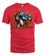 Fierce Gator Football Tee for Game Day Power - red t-shirt on white background