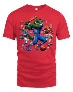 Gator Power Sports Tee for Baseball Football Fans - red t-shirt on white background