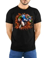 Fierce Gator Football Tee for Game Day Power - model wearing black tee with hands behind back