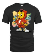 Cool Street Chick T-Shirt - black t-shirt on white background