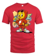 Cool Street Chick T-Shirt - red t-shirt on white background