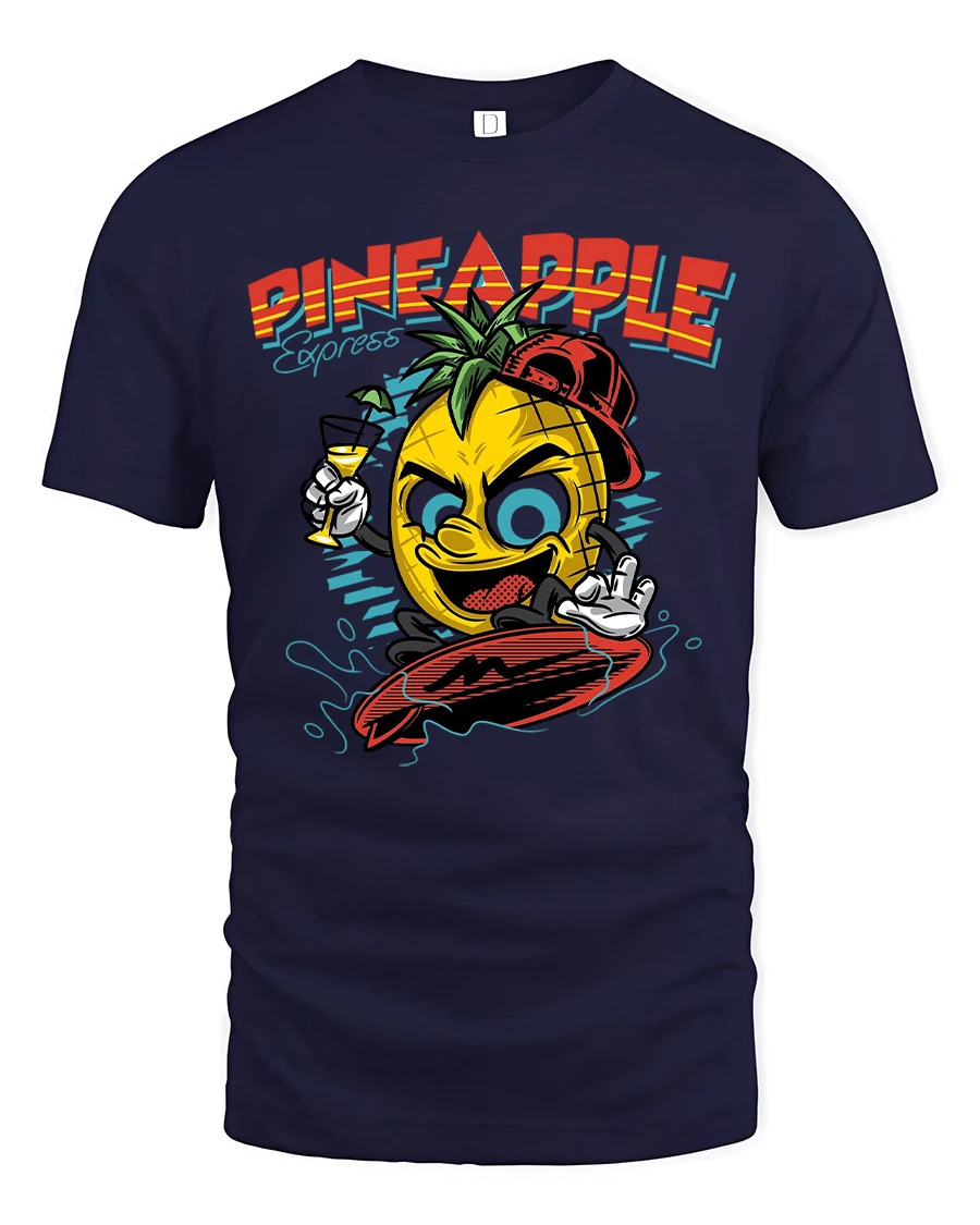 Pineapple Express T-Shirt - 1 Pineapple Express T-Shirt - navy t-shirt on white background