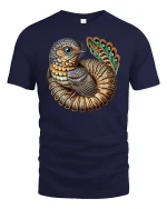 Fantasy Bird Creature Graphic Tee for Art Lovers - navy t-shirt on white background