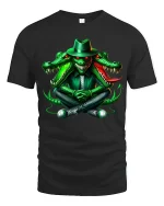Dark Street Style Crocodile Graphic T Shirt With Bold Urban Attitude - black t-shirt on white background