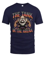 The Tank In The Arena Fierce Bulldog Power Graphic Tee Tshirt - navy t-shirt on white background