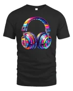 Cute Fruit Bear Harvest Graphic Tee Design - black t-shirt on white background