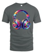 Cute Fruit Bear Harvest Graphic Tee Design - gray t-shirt on white background