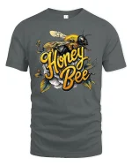 Playful Dalmatian Puppies Riding Horse Graphic Tee - gray t-shirt on white background