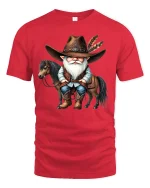 Neon Gamer Tee Vibrant Headset Controller Gaming Tshirt - red t-shirt on white background