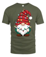 Realistic Border Collie Art Graphic Tee - military green t-shirt on white background