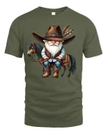 Neon Gamer Tee Vibrant Headset Controller Gaming Tshirt - military green t-shirt on white background