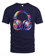 Cute Fruit Bear Harvest Graphic Tee Design - navy t-shirt on white background