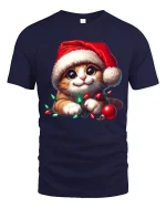 Dripping Blue Hands Up Graphic Tee Street Style Vibes - navy t-shirt on white background