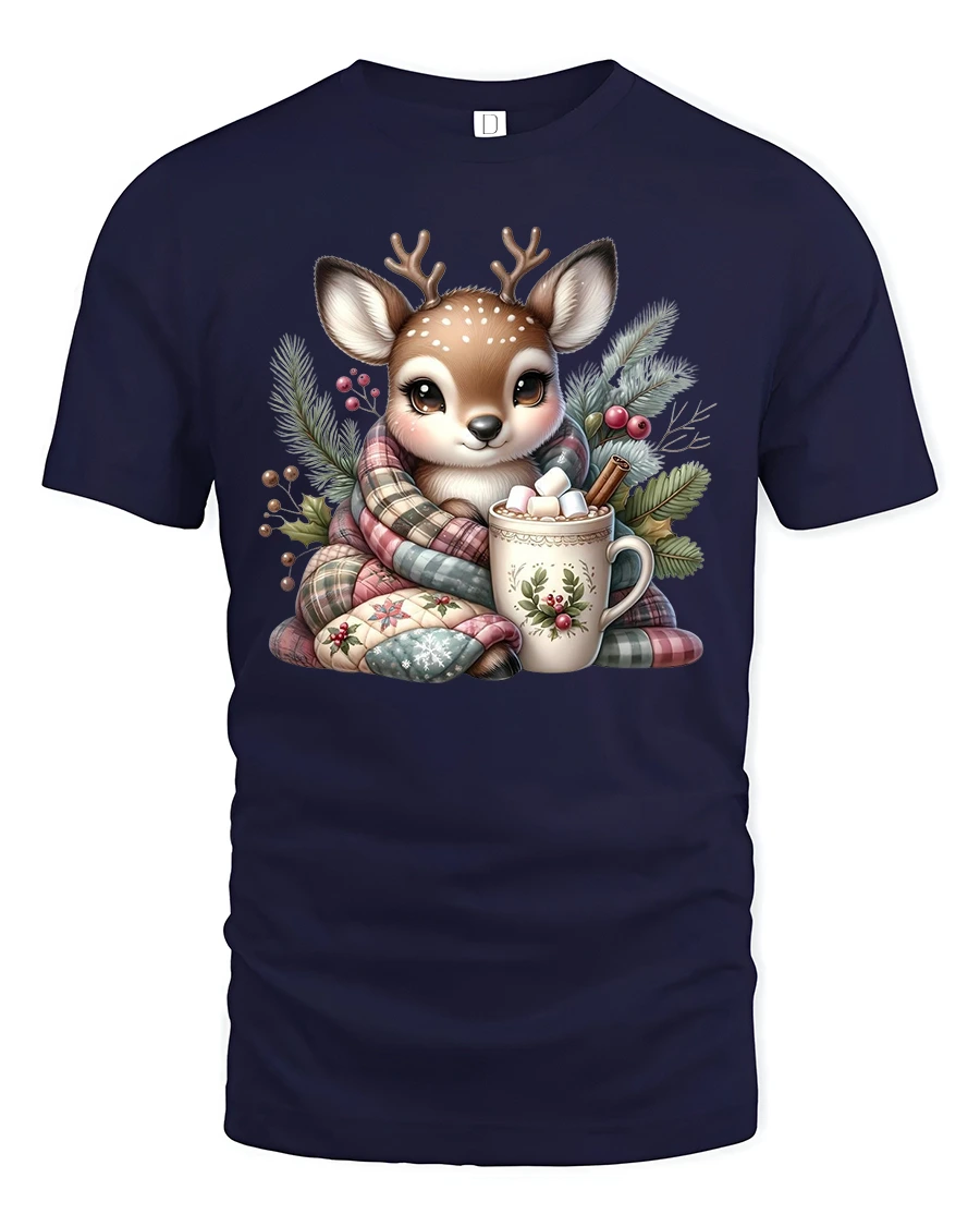 Cute Dalmatian Puppy Bubble Bath Fun Cartoon Tee - 1 Cute Dalmatian Puppy Bubble Bath Fun Cartoon Tee - navy t-shirt on white background